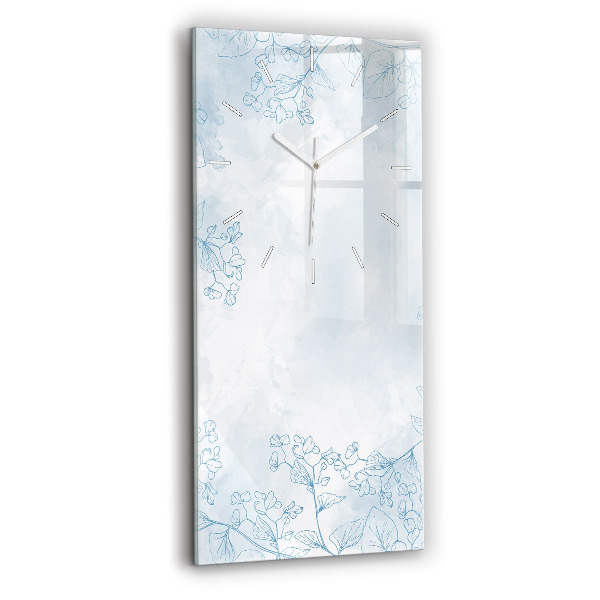 Négyszögletes fali üvegóra 30x60 Növényvázlat