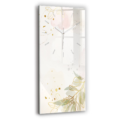 Négyszögletes üvegóra 30x60 Pasztell absztrakció