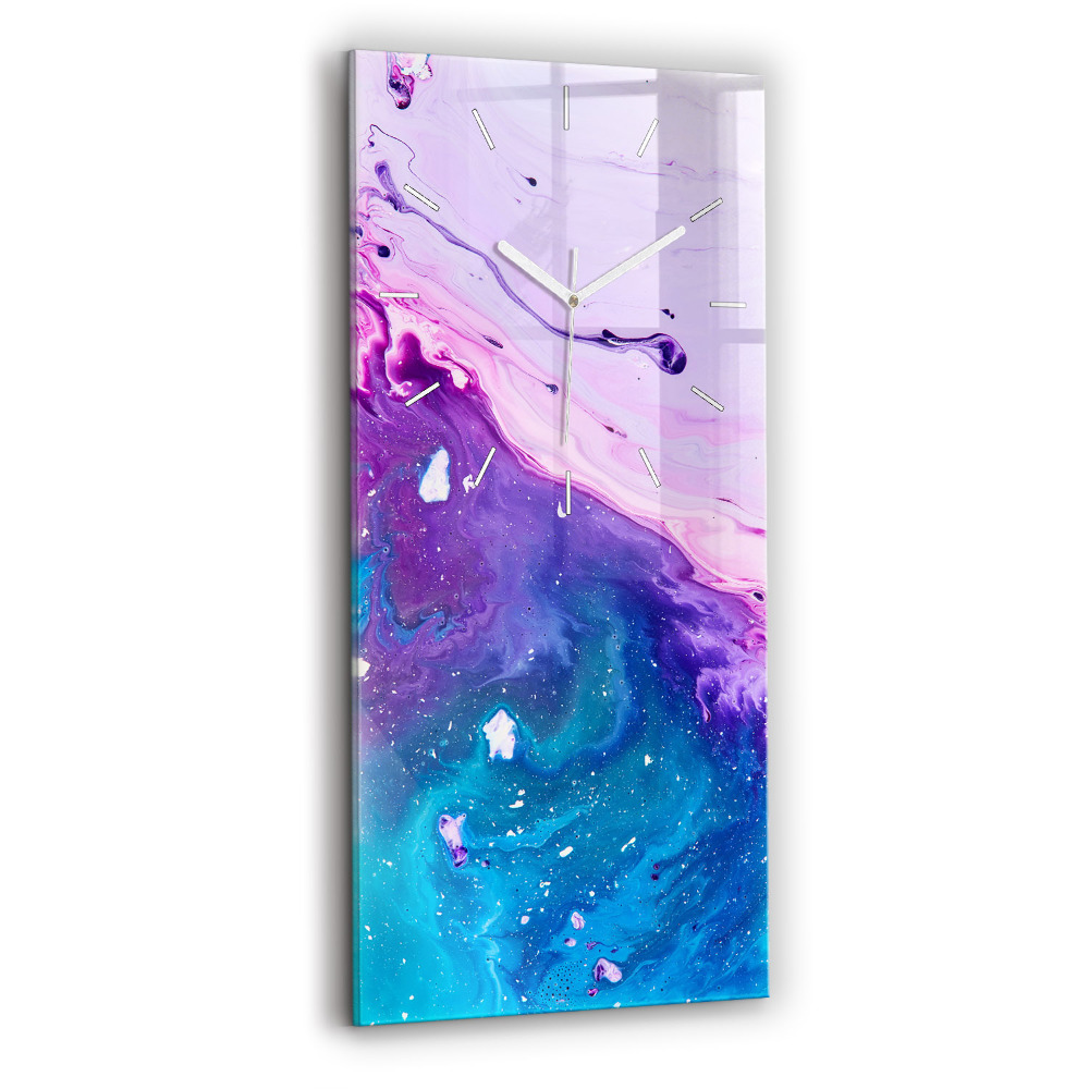 Négyszögletes fali üvegóra 30x60 Színes háttér