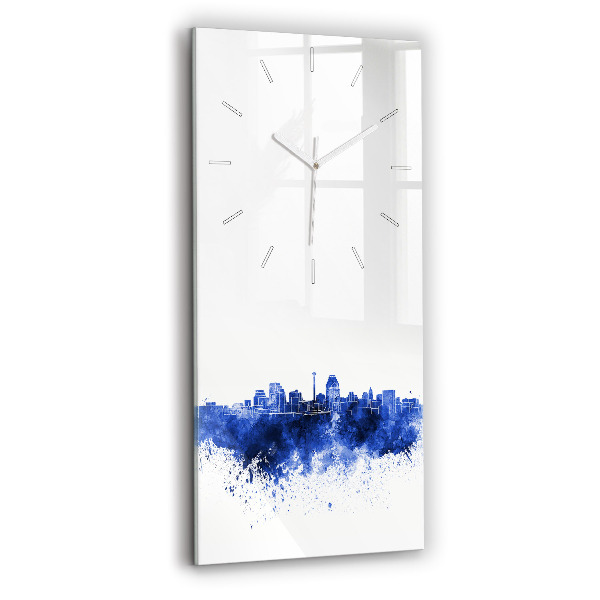 Négyszögletes fali üvegóra 30x60 San Antonio akvarellek