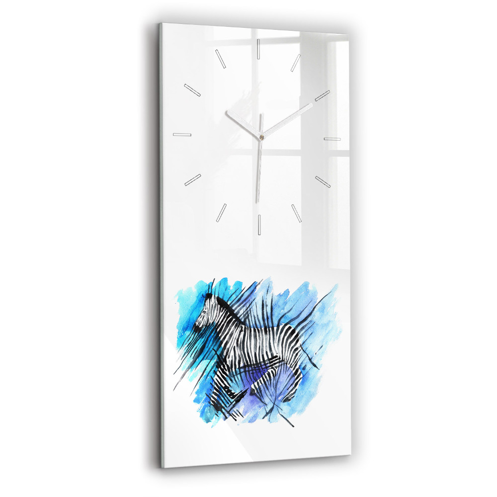 Függőleges üvegóra 30x60 Festett zebra aszimmetria