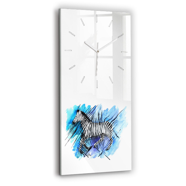 Függőleges üvegóra 30x60 Festett zebra aszimmetria