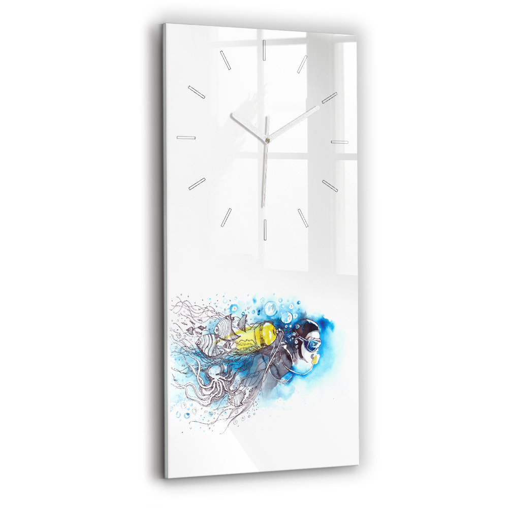 Négyszögletes üvegóra 30x60 A halak víz alatti élete