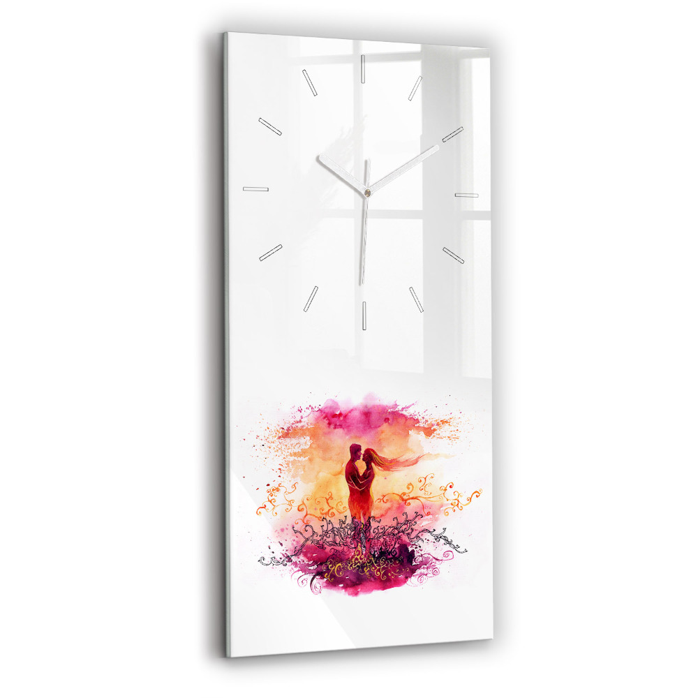 Téglalap alakú üvegóra 30x60 Akvarell szerelmes pár