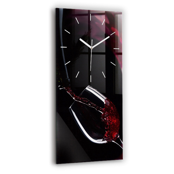 Négyszögletes fali üvegóra 30x60 vörösbor