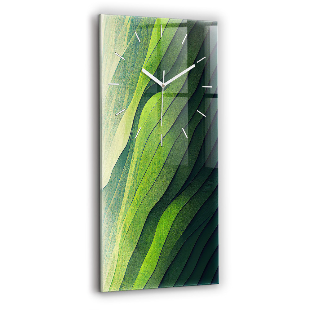 Téglalap alakú üvegóra 30x60 Absztrakt zöld mezők