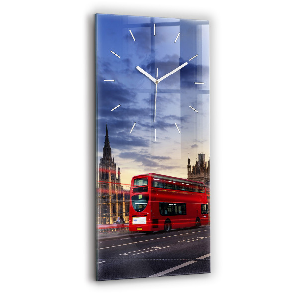 Téglalap alakú üvegóra 30x60 Vörös londoni busz