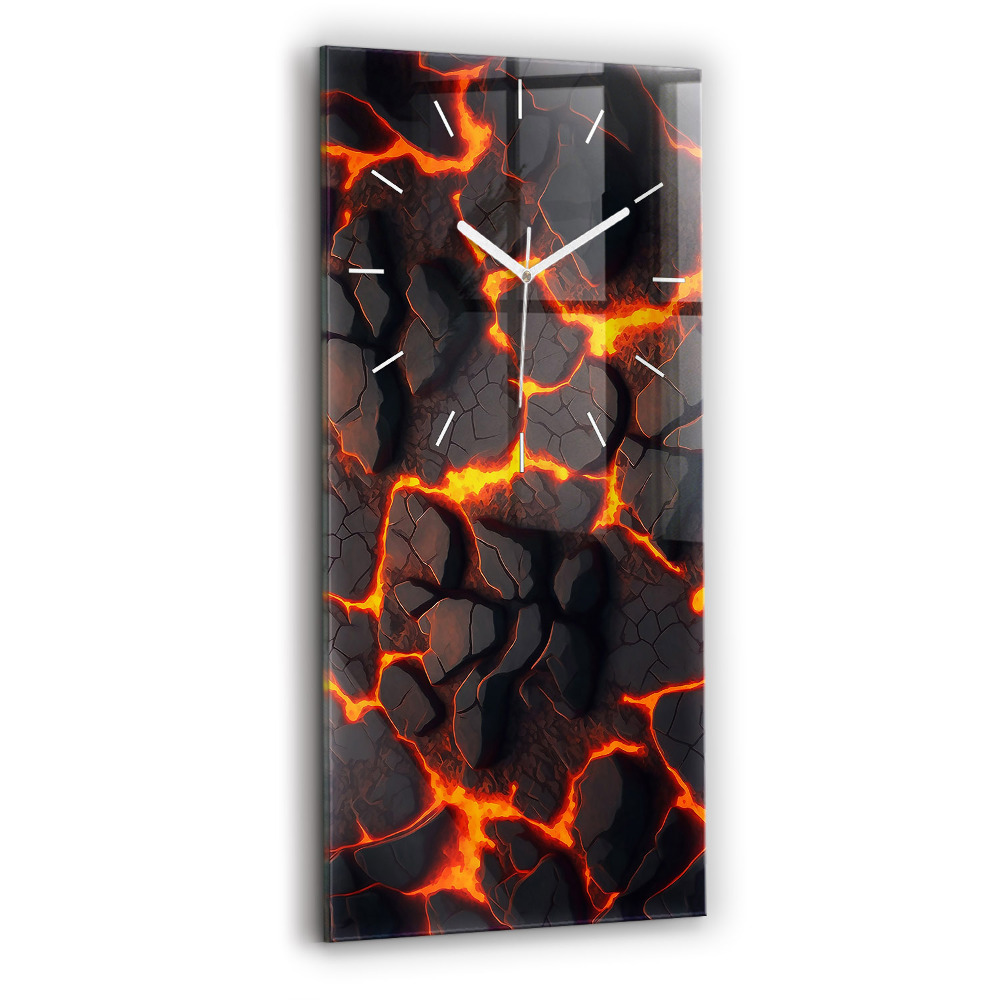 Négyszögletes fali üvegóra 30x60 Láva vulkán