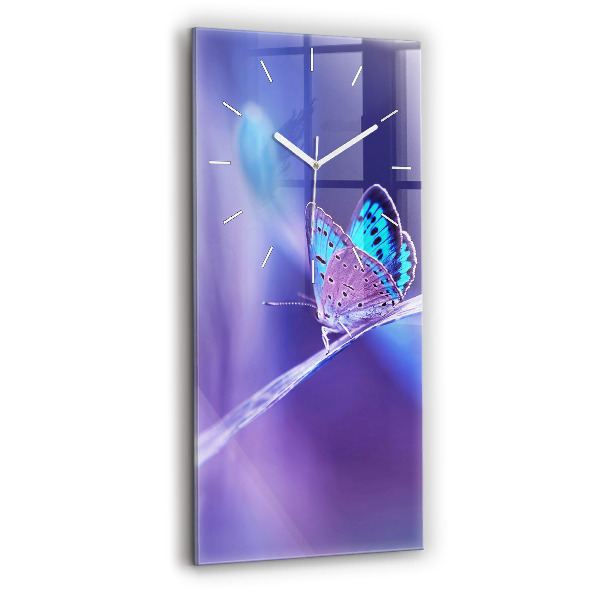 Négyszögletes üvegóra 30x60 Pillangó a fűben