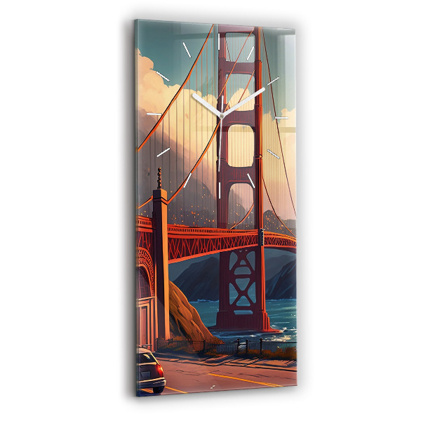 Téglalap alakú üvegóra 30x60 Híd San Franciscóban