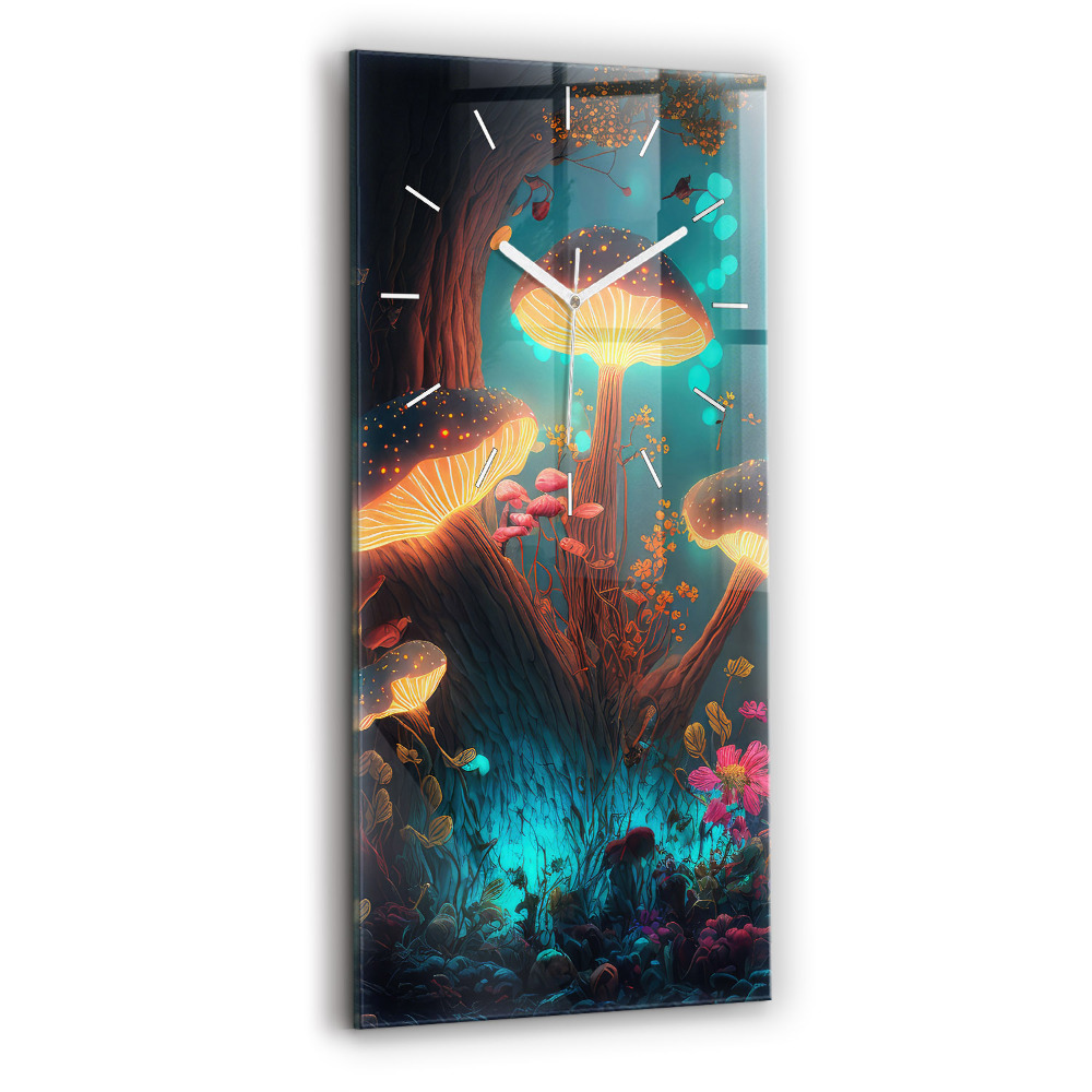 Négyszögletes üvegóra 30x60 Erdő és varázsgomba