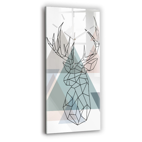 Négyszögletes üvegóra 30x60 Rénszarvas skandináv stílusban
