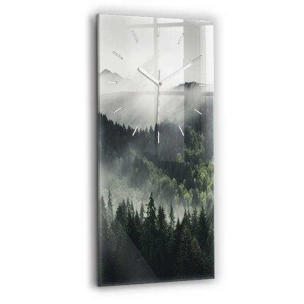 Négyszögletes üvegóra 30x60 Erdei táj