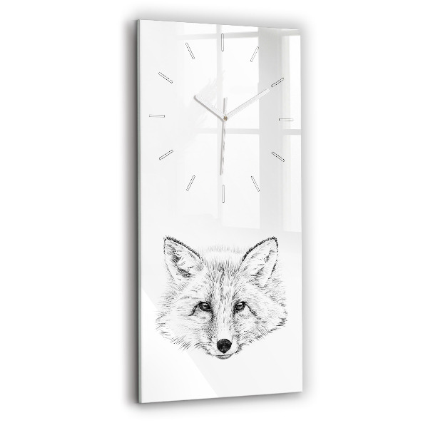 Négyszögletes üvegóra 30x60 Grafikus rókafej