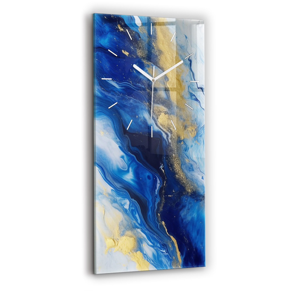 Függőleges üvegóra 30x60 Kék márvány