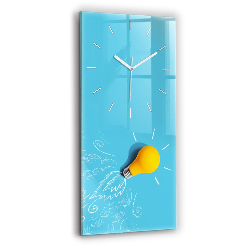 Négyszögletes fali üvegóra 30x60 Izzórajz