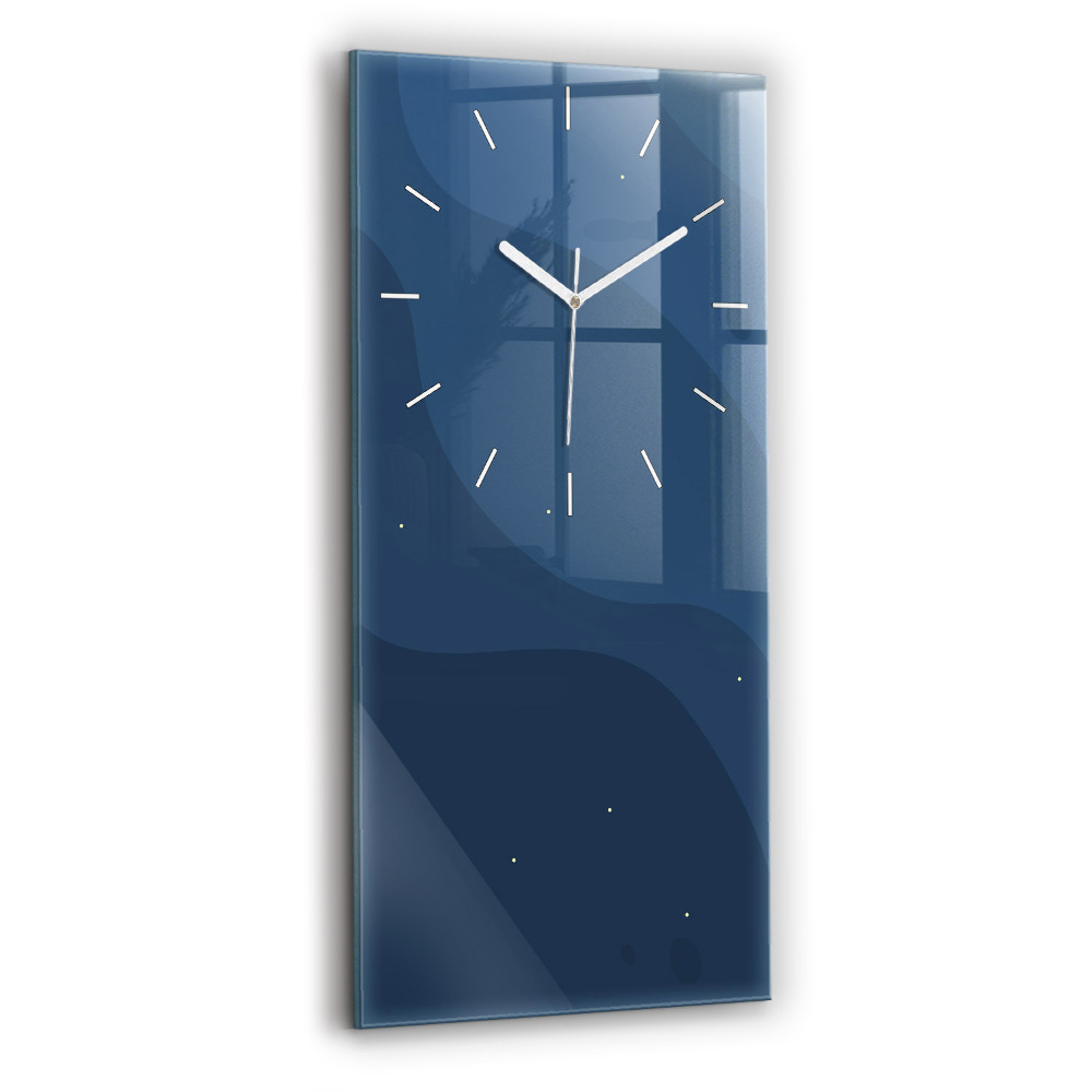 Négyszögletes üvegóra 30x60 Kék hullámok