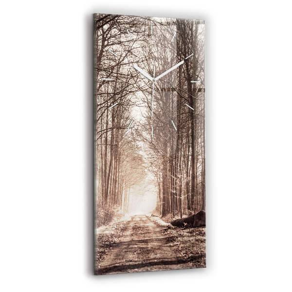Függőleges üvegóra 30x60 Erdei ösvény szépia