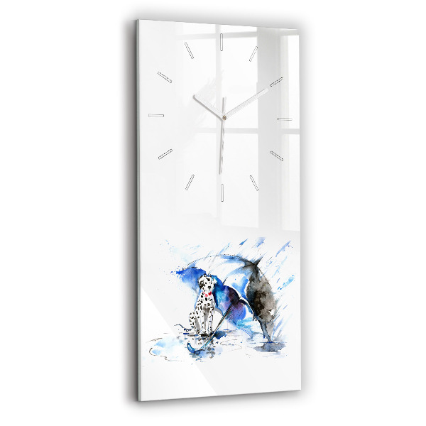 Függőleges üvegóra 30x60 Dalmata és esernyő