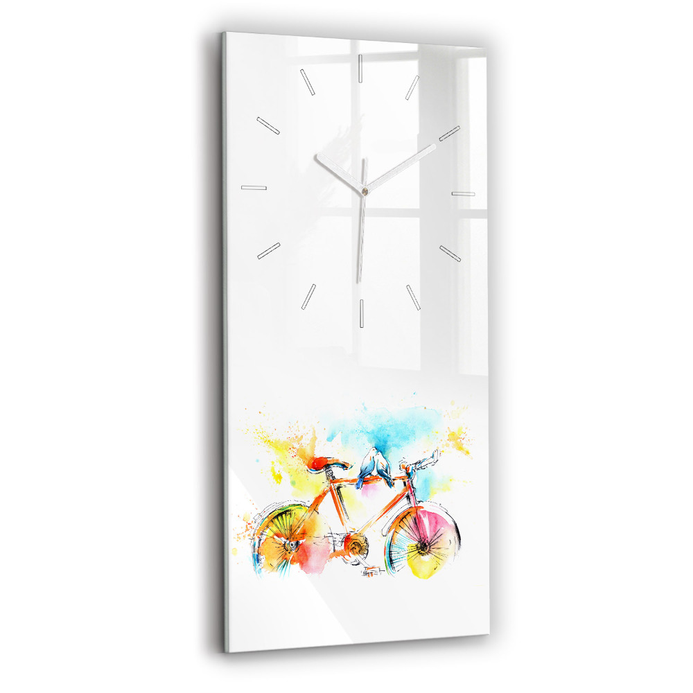 Négyszögletes üvegóra 30x60 Festett kerékpár