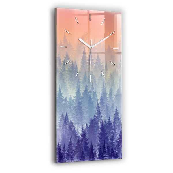 Négyszögletes fali üvegóra 30x60 Erdő a ködben