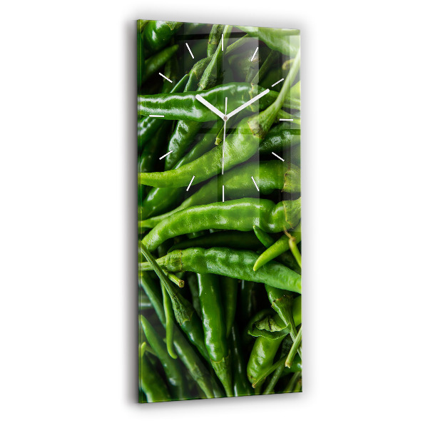Függőleges üvegóra 30x60 Zöldpaprika