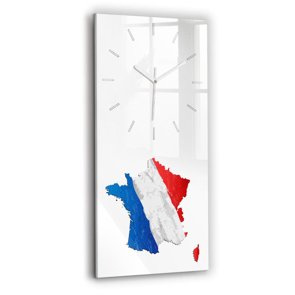 Négyszögletes üvegóra 30x60 francia zászló