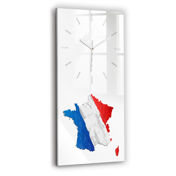 Négyszögletes üvegóra 30x60 francia zászló