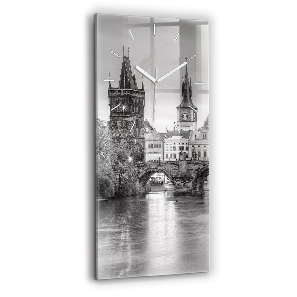 Függőleges üvegóra 30x60 Károly híd Prágában
