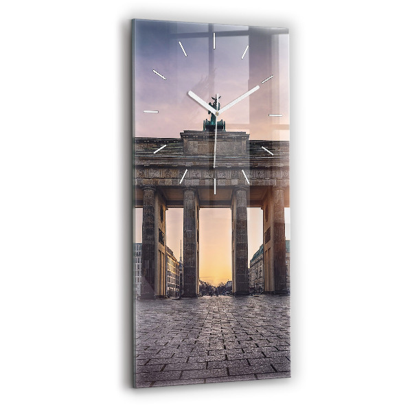 Négyszögletes fali üvegóra 30x60 Brandenburgi kapu