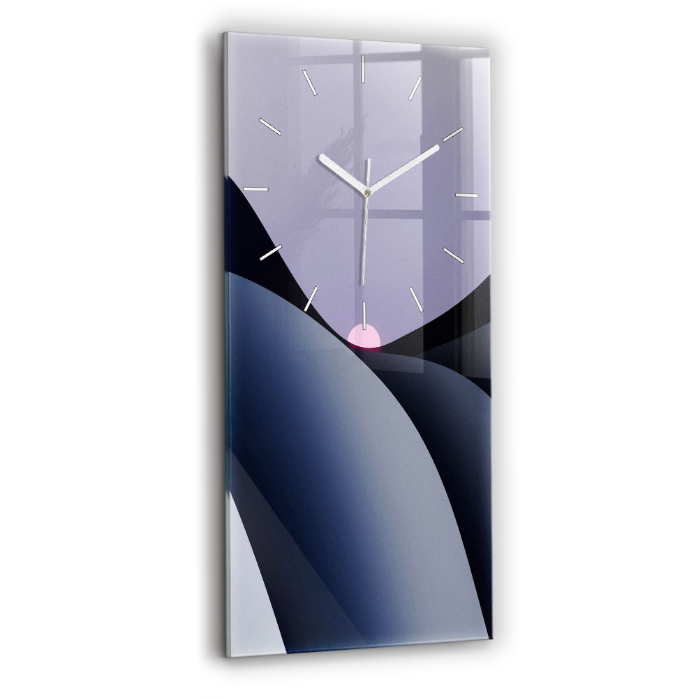 Négyszögletes üvegóra 30x60 Nap absztrakció
