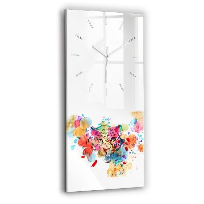 Négyszögletes fali üvegóra 30x60 Absztrakt vadmacska