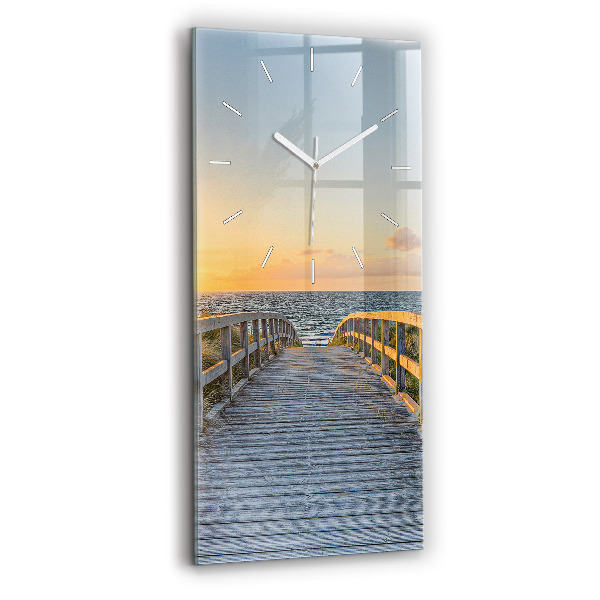 Négyszögletes üvegóra 30x60 Tengerparti nyaralás