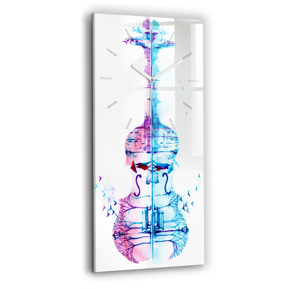 Négyszögletes fali üvegóra 30x60 Cselló Park-tó