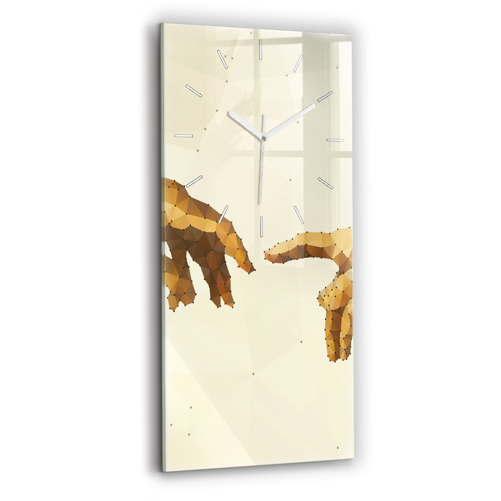 Négyszögletes fali üvegóra 30x60 Ádám teremtése