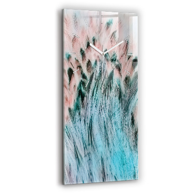 Négyszögletes fali üvegóra 30x60 Színes tollak