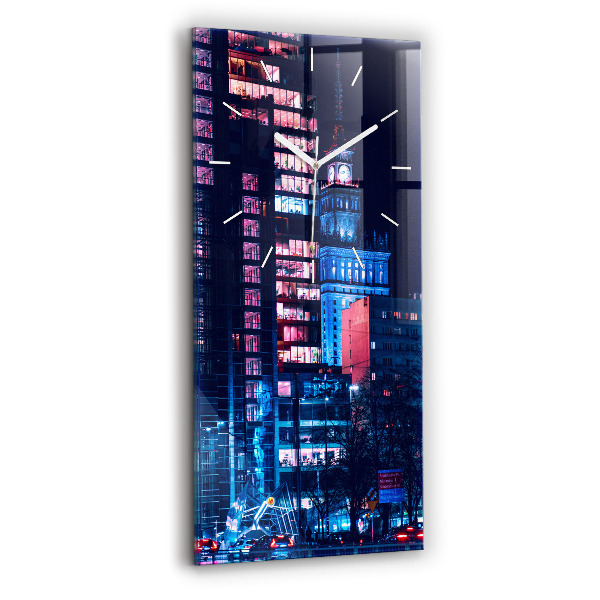 Téglalap alakú üvegóra 30x60 Varsó éjszaka