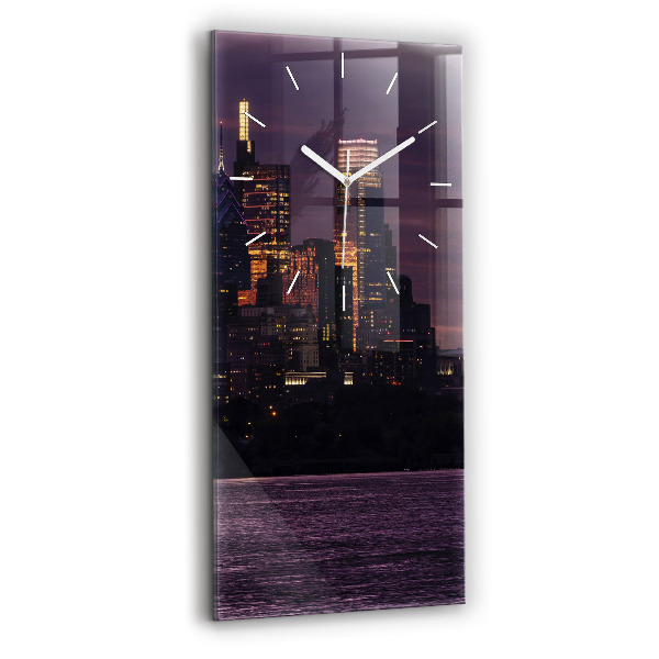 Négyszögletes üvegóra 30x60 Philadelphia város látképe