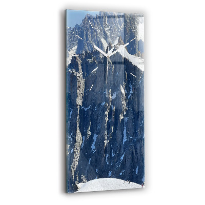 Négyszögletes fali üvegóra 30x60 Alpok hegyek télen