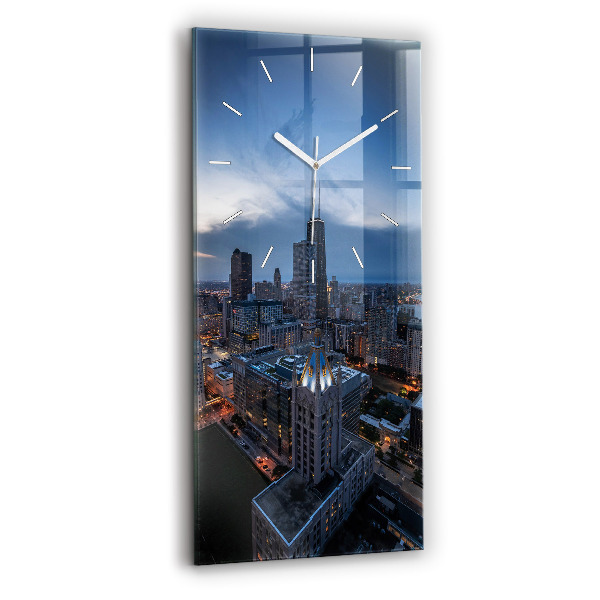 Téglalap alakú üvegóra 30x60 Fénykép Chicagoról
