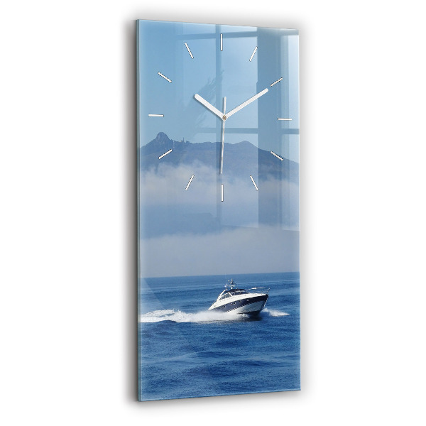 Függőleges üvegóra 30x60 Egy vitorlás az óceánon
