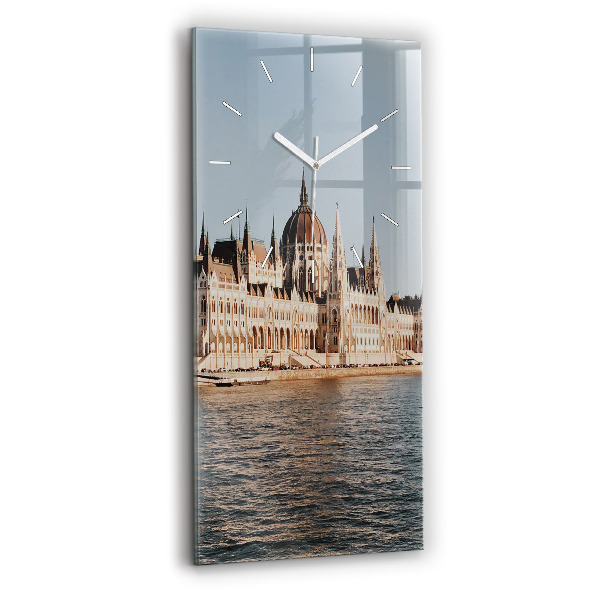 Négyszögletes fali üvegóra 30x60 Országgyűlés Budapesten