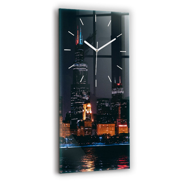 Függőleges üvegóra 30x60 Chicago városkép