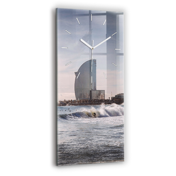 Téglalap alakú üvegóra 30x60 Barcelona szörfös