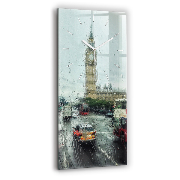Négyszögletes fali üvegóra 30x60 Esős London
