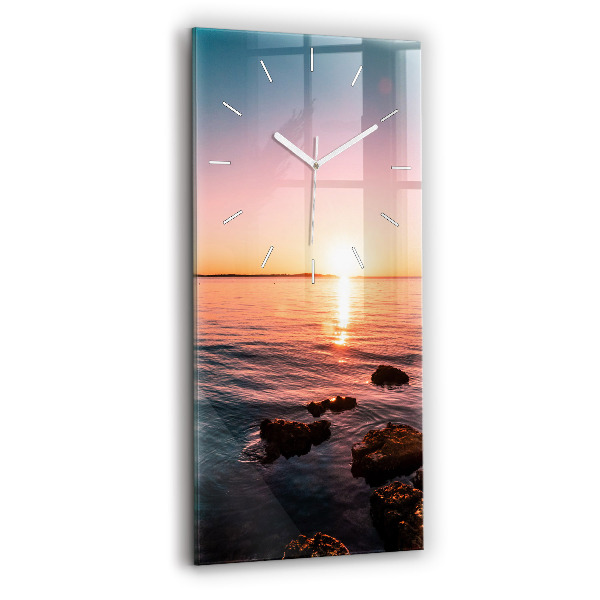 Téglalap alakú üvegóra 30x60 Sziklák naplementekor