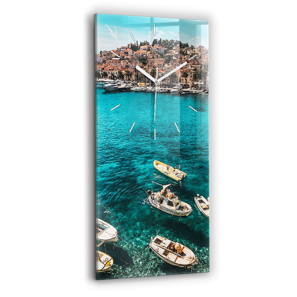 Négyszögletes üvegóra 30x60 Hajók Horvátországban