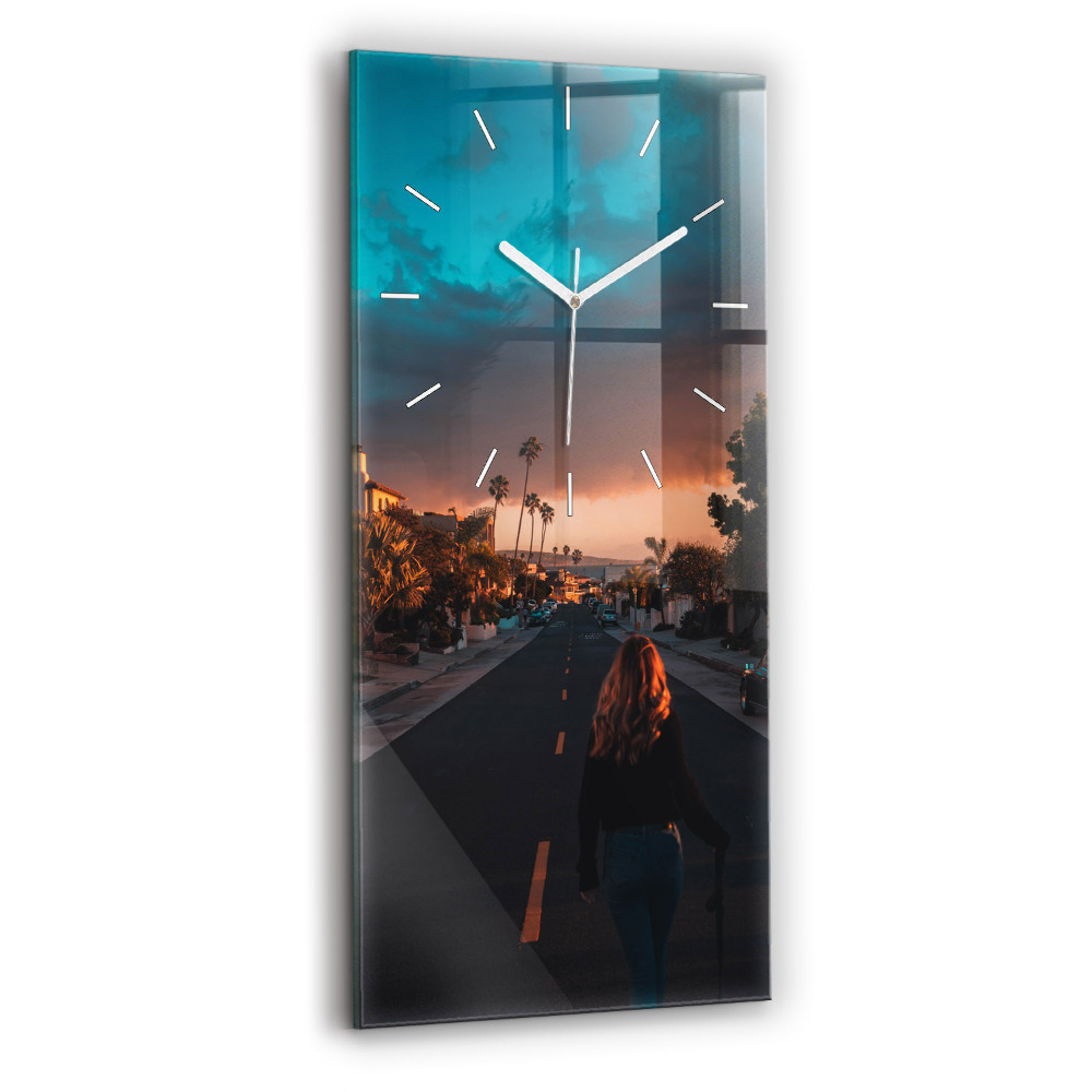 Négyszögletes üvegóra 30x60 Nő az úton