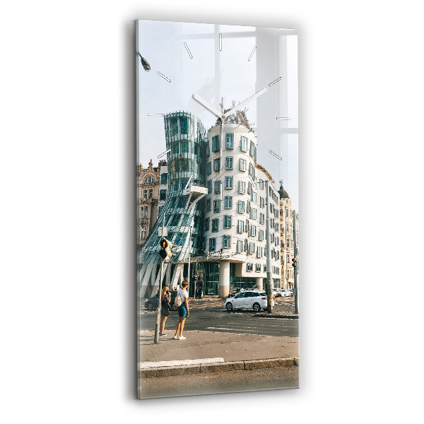 Négyszögletes üvegóra 30x60 Táncoló ház Prága