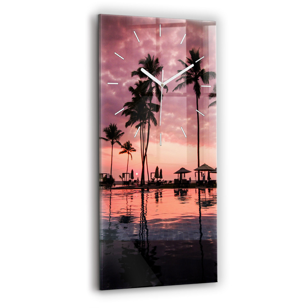 Téglalap alakú üvegóra 30x60 Pálmafák Hawaii-on